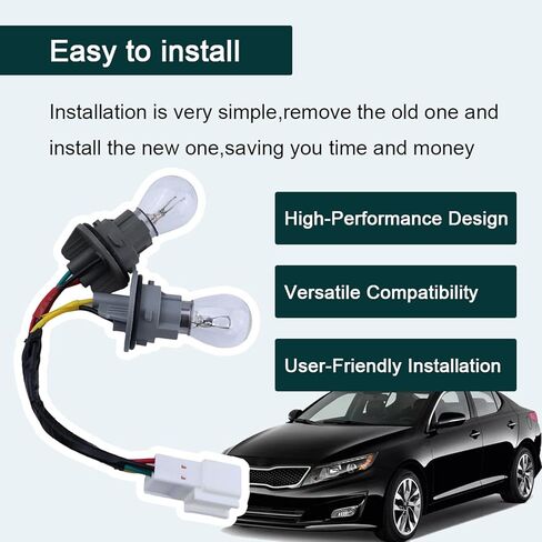 Rear Tail Light Bulb Socket and Wire Harness,Fit for Kia Optima 2014 2015,Compatible 924514C500 (2) in Kuwait