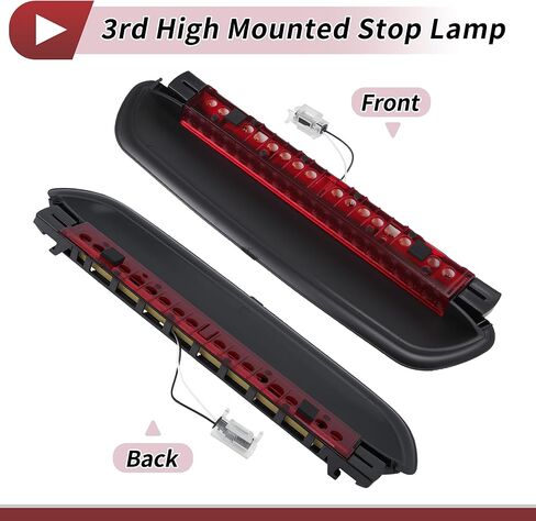 ضوء الفرامل الثالث LED لسيارات BMW 3 Series E90 E92 325i 330xi 328i 2005-2012 63257145519 مصباح توقف أحمر ثالث عالي مع حزام 63257146057 ضوء فرامل عالي المستوى في المركز الخلفي in Kuwait