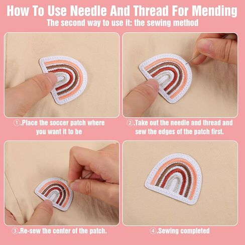 16 Pcs Sun Iron On Patches, Vintage Rainbow Embroidery Patches for Clothing Repair, Cute Boho Sewing Accessories for Decorative DIY Crafts, Jeans Backpacks Hats Jackets in Saudi Arabia