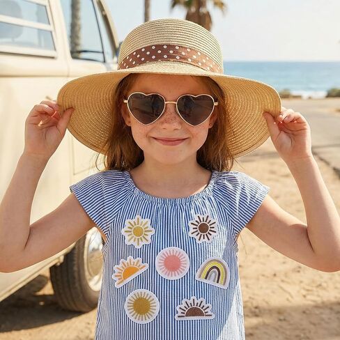 16 Pcs Sun Iron On Patches, Vintage Rainbow Embroidery Patches for Clothing Repair, Cute Boho Sewing Accessories for Decorative DIY Crafts, Jeans Backpacks Hats Jackets in Saudi Arabia