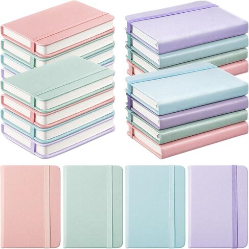 Ceenna 16 Packs Pocket Small Notebook Journals Mini Notebook bulk 192 Pages/96 Sheets Hardcover with Thick Lined Paper 3" x 4.4" A7 Small Notepad Pastel Color For Office Home Journey Supplies in Saudi Arabia
