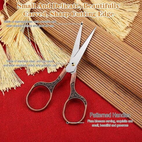 2Pcs Small Sewing Scissors 5 Inch Small Embroidery Scissors with Cover Vintage Scrapbook Scissors Stainless Steel Sharp needlepoint thread scissors for Cutting Crafting DIY Artwork Tool in Saudi Arabia