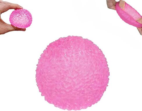 Textured TPR Squishy Ball 6cm/2.36in for Kids Ages 3+ & Adults, Sensory Squeeze Toy, Soft Fidget Ball for Party Favors, Classroom Prizes & Goodie Bags(Pink) in Kuwait