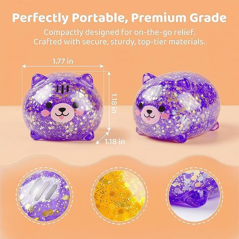 4 Pack Squishy Shiba Inu Stress Toys, Sugar Soft Squishy Stress Sugar Balls Bulk, Sugar Slow Rising Squeeze Ball Sensory Toy for Anxiety Relief, Party Favors (Pink, Purple, Blue, Orange) in Kuwait