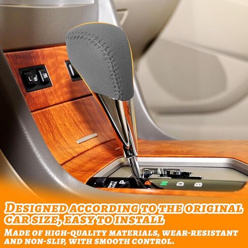 غطاء رأس مقبض ناقل الحركة من QianBao متوافق مع Toyota Camry 2007-2014 Corolla 2009-2013 RAV4 2006-2011 Highlander 2008-2013 ملحقات السيارة الداخلية باللون الرمادي ﻿ in Kuwait