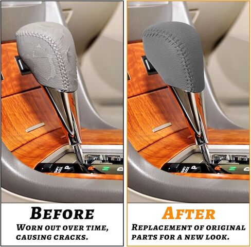 غطاء رأس مقبض ناقل الحركة من QianBao متوافق مع Toyota Camry 2007-2014 Corolla 2009-2013 RAV4 2006-2011 Highlander 2008-2013 ملحقات السيارة الداخلية باللون الرمادي ﻿ in Kuwait