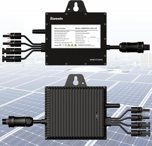 عاكس صغير لشبكة الطاقة الشمسية 800 وات، SMI800W 120 فولت تيار متردد، مخرج مرتبط بالشبكة مع تتبع تطبيق واي فاي الذكي، عاكس موجة جيبية نقي بكفاءة 96% للسكن العائلي والمنزل وتوفير الطاقة للشركات الصغيرة in Kuwait