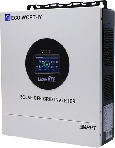 ECO-WORTHY 6KW Solar Off-Grid Split-Phase AIO Inverter, 48Vdc to 120Vac/240Vac, 9kW@500V PV Input in Saudi Arabia