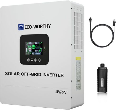 ECO-WORTHY 6KW Solar Off-Grid Split-Phase AIO Inverter, 48Vdc to 120Vac/240Vac, 9kW@500V PV Input in Saudi Arabia