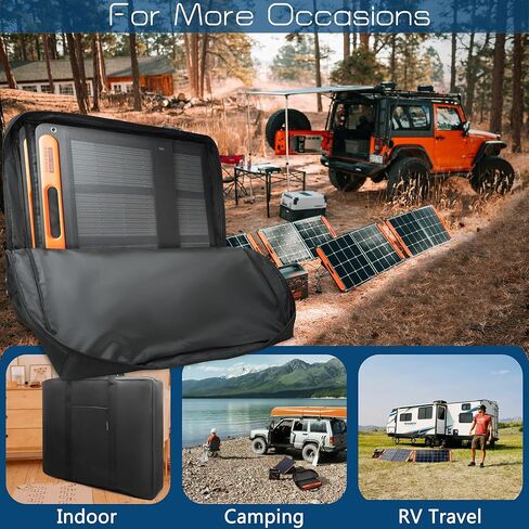Solar Panel Travel Bag Compatible with 2 Jackery 100W / 200W, Padded Portable Solar Panel Storage Bag Compatible with Jackery SolarSaga 100W 100X 200W (200W | 27.5"×24.5"×6") in Saudi Arabia