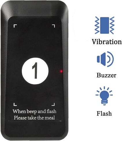 Retekess TD157S Restaurant Pager System, Buzzers for Restaurant, 2 Call Modes, Outdoor 400M, 200 mAh Battery, for Food Trucks, Bars, Hospitals (1 Pager) in Kuwait