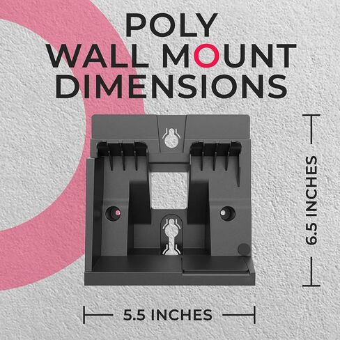 Poly CCX 500/505 Wall Mount Bracket for Desk Phones Only, Secure Precision Fit for Cleaner Workstations and Common Areas, Easy Access, Part 89D06AA, 2200-49713-001, Includes Global Teck Cloth in Kuwait