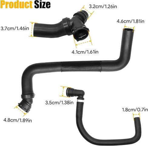 Upper Radiator Hose Y-Connector Lower Compatible with Ford F150 5.0L 2011 2012 2013 2014 2015 2016 2017 2018 2019 2020 Replace # DR3Z-8566-A CL3Z 8260-A BL3Z 8C350-A in Saudi Arabia