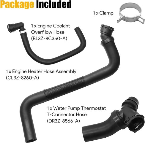 Upper Radiator Hose Y-Connector Lower Compatible with Ford F150 5.0L 2011 2012 2013 2014 2015 2016 2017 2018 2019 2020 Replace # DR3Z-8566-A CL3Z 8260-A BL3Z 8C350-A in Saudi Arabia