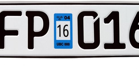 Sweden Euro Plate Package - Plate with Taxation Seal, Frame & Mounting Screws in Kuwait