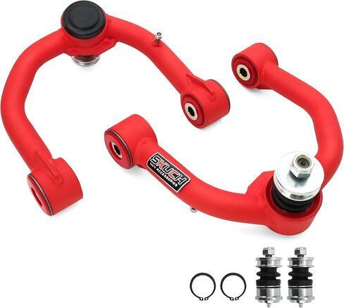 أذرع التحكم العلوية الأمامية للرفع 2-4 بوصة لعام 1995-2004 Toyota Tacoma 4WD 6 Lug، 1995-2002 Toyota 4Runner، أذرع أنبوبية لبطانات PU، مفاصل كروية بديلة، أحمر متجعد in Kuwait
