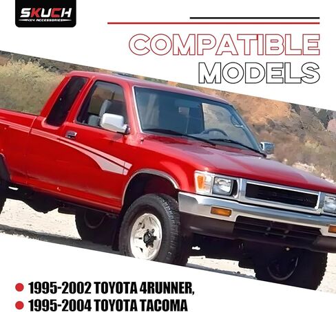 أذرع التحكم العلوية الأمامية للرفع 2-4 بوصة لعام 1995-2004 Toyota Tacoma 4WD 6 Lug، 1995-2002 Toyota 4Runner، أذرع أنبوبية لبطانات PU، مفاصل كروية بديلة، أحمر متجعد in Kuwait