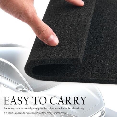 2PCS 12×8" Battery Mat,Anti Shock & Anti Vibration Sponge Battery Protector Mat for Batteries Protection,Cuttable Batteries Box Pad Car Accessories for Most Car Truck SUV in Kuwait