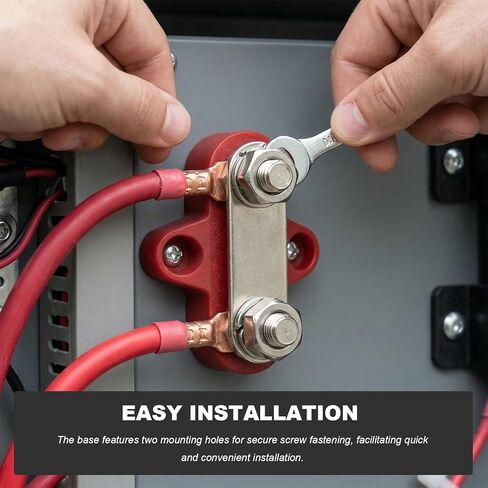 2PCS Battery Terminal Distribution Block, M8 Dual Studs Auto Battery Busbar Junction Terminal Blocks, 12V Power Distribution Block Negative Positive Busbar for Car Truck Boat in Saudi Arabia
