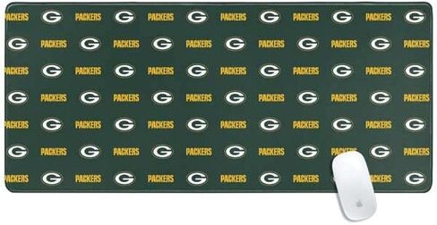 لوحة ماوس ألعاب متوسطة الحجم من سكينيت - تصميم Green Bay Packers مرخص رسميًا بحواف مخيطة، قاعدة مطاطية مقاومة للماء وغير قابلة للانزلاق، حصيرة مكتب للوحة المفاتيح والماوس، 17.7 بوصة × 15.75 بوصة in Kuwait