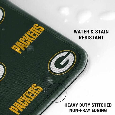 لوحة ماوس ألعاب متوسطة الحجم من سكينيت - تصميم Green Bay Packers مرخص رسميًا بحواف مخيطة، قاعدة مطاطية مقاومة للماء وغير قابلة للانزلاق، حصيرة مكتب للوحة المفاتيح والماوس، 17.7 بوصة × 15.75 بوصة in Kuwait