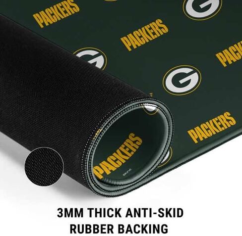 لوحة ماوس ألعاب متوسطة الحجم من سكينيت - تصميم Green Bay Packers مرخص رسميًا بحواف مخيطة، قاعدة مطاطية مقاومة للماء وغير قابلة للانزلاق، حصيرة مكتب للوحة المفاتيح والماوس، 17.7 بوصة × 15.75 بوصة in Kuwait