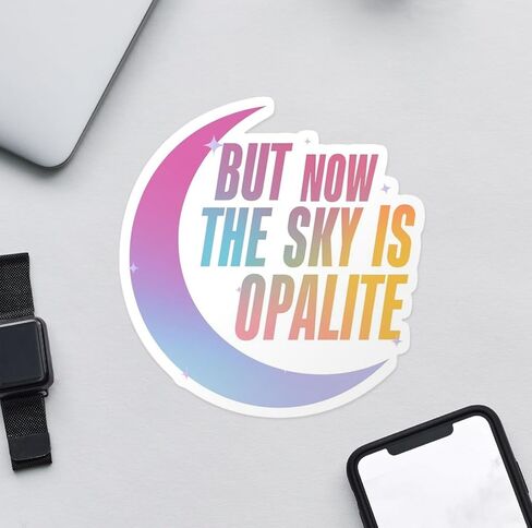 ملصق But Now The Sky is Opalite Taylor - ملصق من الفينيل لزجاجات المياه وأجهزة الكمبيوتر المحمولة والأجهزة اللوحية مقاس 5.5 بوصة (ملصق) in Kuwait