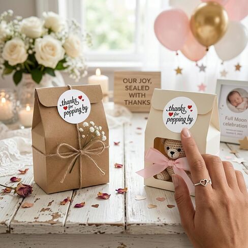 Thanks for Popping by Round Stickers: Strong Adhesive Red Heart Popcorn Party Favors 120 Pcs 1.6" Decals for Envelopes Treat Bags Wedding Baby Shower Graduation Anniversary Celebration Decor in Saudi Arabia