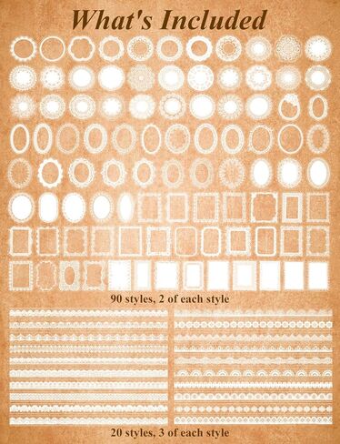 240Pcs Lace Scrapbook Stickers, PET Transparent Material Waterproof Cutout for Scrapbooking DIY Decoration Journal Card Making Notebook Frame Album Craft, White Vintage Style in Saudi Arabia