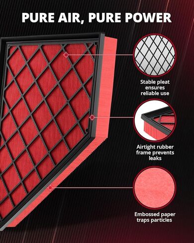 EVIL ENERGY Engine Air Filter, Compatible with Cadillac 2019-2025 XT5/XT6, Chevrolet 2019-2025 Blazer/Traverse, Buick 2018-2025 Enclave, GMC 2017-2025 Acadia, Replace CA12166 in Kuwait