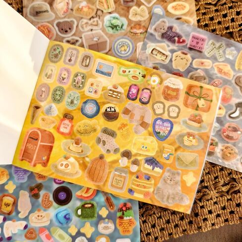 Japanese Kawaii Sticker Book, 30 Sheets, 800 Pieces, INS Style Cute Cartoon Animals, Waterproof for Journaling, Scrapbooking, Planners (Pink) in Saudi Arabia