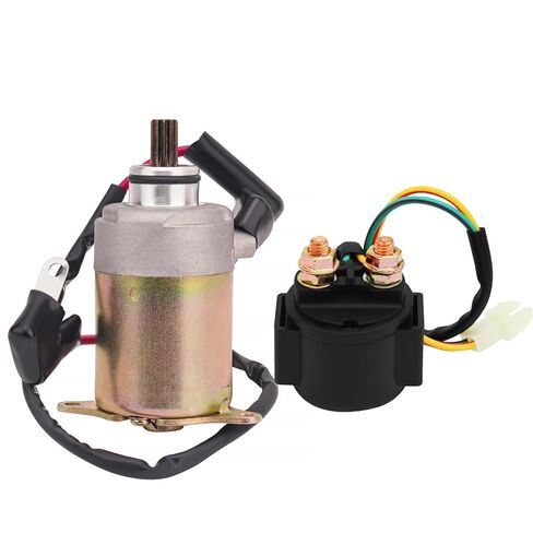 Starter Motor and Starter Solenoid Relay for 4-Stroke GY6 Engine 50cc 150cc 200cc 250cc Go Karts ATV Scooter Dirt Bikes 4 Wheelers TAOTAO Baja Moped Coolster Baja Jonway Roketa in Kuwait