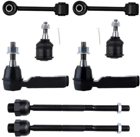 Suspension Kit 8pcs Fits Front Ball Joints Tie Rods Sway Bars Alloy Steel in Saudi Arabia