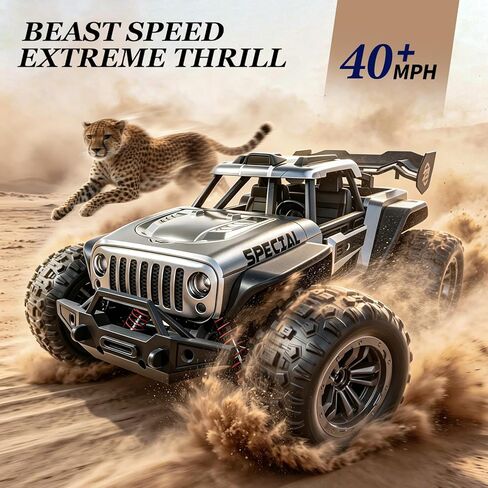 1/14 Remote Control Car, RTR Fast RC Crawler, 40+ MPH, 4WD All Terrain Monster Truck, Waterproof High Speed Racing Cars for Adults, Boys, Top Present for RC Car Lovers, Ages 8+ in Saudi Arabia