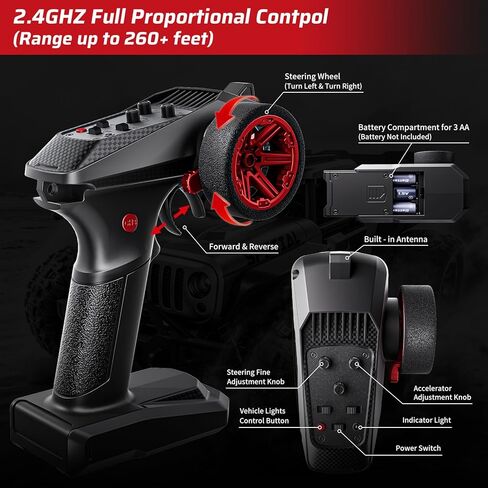 1/14 Remote Control Car, RTR Fast RC Crawler, 40+ MPH, 4WD All Terrain Monster Truck, Waterproof High Speed Racing Cars for Adults, Boys, Top Present for RC Car Lovers, Ages 8+ in Saudi Arabia