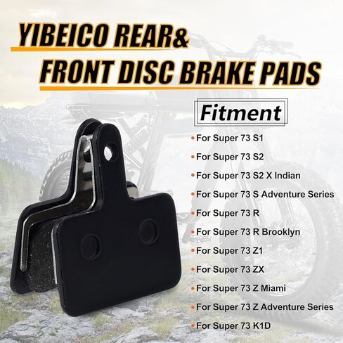 Brake Pads for Super 73 S1/S2/R/Z1/ZX/S Adventure Series, Rear Front Disc Brake Pads Durable E-Bike Brake Pad, Sturdy Durable Electric Dirt Bike Brake Pads, E-Bike Accessories for Super 73 in Saudi Arabia