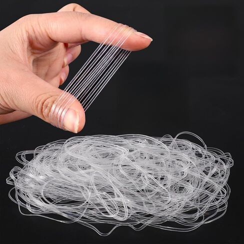 450Pcs Clear Rubber Bands Set for Balloon Arches, Assorted Sizes Clear Rubber Bands for Weddings Home Crafts DIY Projects in Kuwait