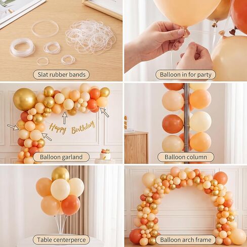 450Pcs Clear Rubber Bands Set for Balloon Arches, Assorted Sizes Clear Rubber Bands for Weddings Home Crafts DIY Projects in Kuwait