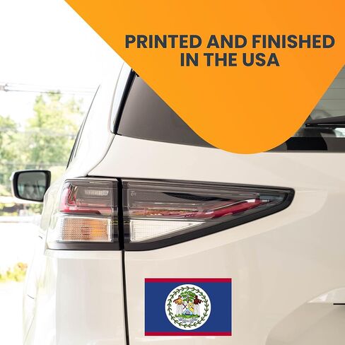 ملصق مغناطيسي Magnet Me Up Belize Belize Flag Magnet، 4x6 بوصة، مغناطيس سيارات شديد التحمل للسيارة، شاحنة الدفع الرباعي، يلتصق بأي سطح مغناطيسي، عنصر ثقافي، يظهر الفخر ببلدك، صُنع في الولايات المتحدة الأمريكية in Kuwait