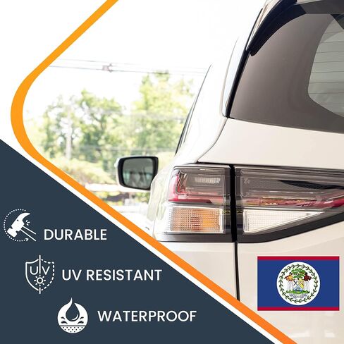 ملصق مغناطيسي Magnet Me Up Belize Belize Flag Magnet، 4x6 بوصة، مغناطيس سيارات شديد التحمل للسيارة، شاحنة الدفع الرباعي، يلتصق بأي سطح مغناطيسي، عنصر ثقافي، يظهر الفخر ببلدك، صُنع في الولايات المتحدة الأمريكية in Kuwait
