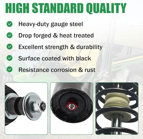 AM137957 AM137958 4PCS Front and Rear Shock Absorbers Compatible with John Deere Gator 4X2 HPX, 4X4 HPX, 4X4 Trail HPX, HPX615E, HPX815E, XUV620i XUV850D in Saudi Arabia