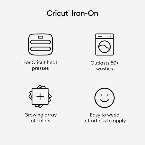 Cricut Everyday Iron On, Silver | 3-Pack of 2ft Rolls (12" x 24") - HTV Heat Transfer Vinyl for Shirts, Décor & More - Compatible with Cricut Machines & Heat Presses in Kuwait