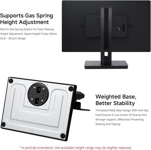 VESA Desktop Monitor Stand for 21.5" ~ 27" Monitors, with 75×75/100×100 (mm) VESA Mounting Holes, Weighted Base, Multi-Angle Adjustable, and Ergonomic Design @XYGStudy (Desk Monitor Stand) in Kuwait