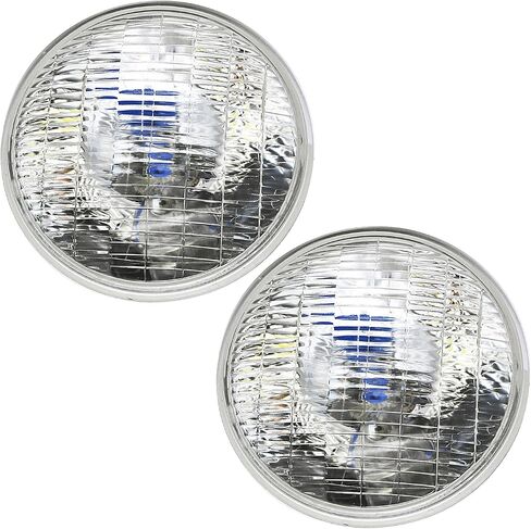 A Pair of H4002 12V Super Vision Crystal Headlight, Halogen Sealed Beam Headlight, (5" ROUND, 127MM) (110/130W), Replaces# H4000, H4002 in Saudi Arabia