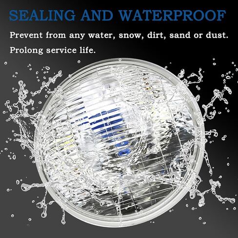 A Pair of H4002 12V Super Vision Crystal Headlight, Halogen Sealed Beam Headlight, (5" ROUND, 127MM) (110/130W), Replaces# H4000, H4002 in Saudi Arabia