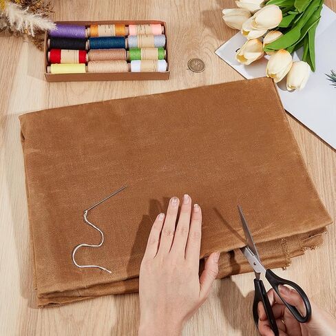 MAYJOYDIY 2 ياردة قماش قطني مشمع من القطن 55.9 ~ 58.3 بوصة قماش زيتي مشمع واسع قماش مقاوم للماء من الفناء لتغطية المقعد المظلة خيمة حقيبة الحرف اليدوية DIY in Kuwait