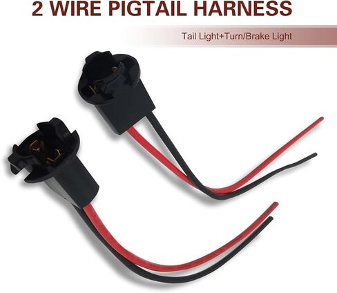2PCS T10 Bulb Socket with Wire Pigtail, High-temperature Resistant Plastic Housing Socket with Pure Copper Wire Harness, License Plate Parking Light Pre-wired Connector (Multicolored) in Saudi Arabia
