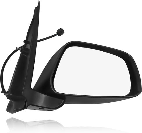 PM Auto Right Passenger Side Power Foldaway View Mirror Chrome/Convex+Warning Black Textured For 2005-2021 Nissan Frontier in Kuwait