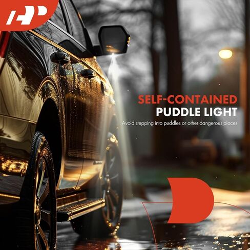 A-Premium Passenger Side Power Door Mirror - Compatible with Ford Explorer 2016-2019 - Heated Power Folding Chrome Outside Rear View Mirror w/Turn Signal Puddle Light and Blind Spot Detection in Kuwait