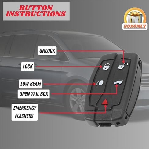 Replacement Keyless Entry Remote Car Key Fob 315MHz FCC ID NT8TX9 5-Button Smart Key Compatible with for Land Rover LR2 2008 2009 2010 2011 2012 OE Number 6H52-15K601 6H5215K601 in Kuwait